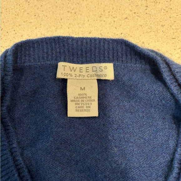 Tweeds 100% Cashmere Sweater, Navy, Size M - Picture 3 of 6